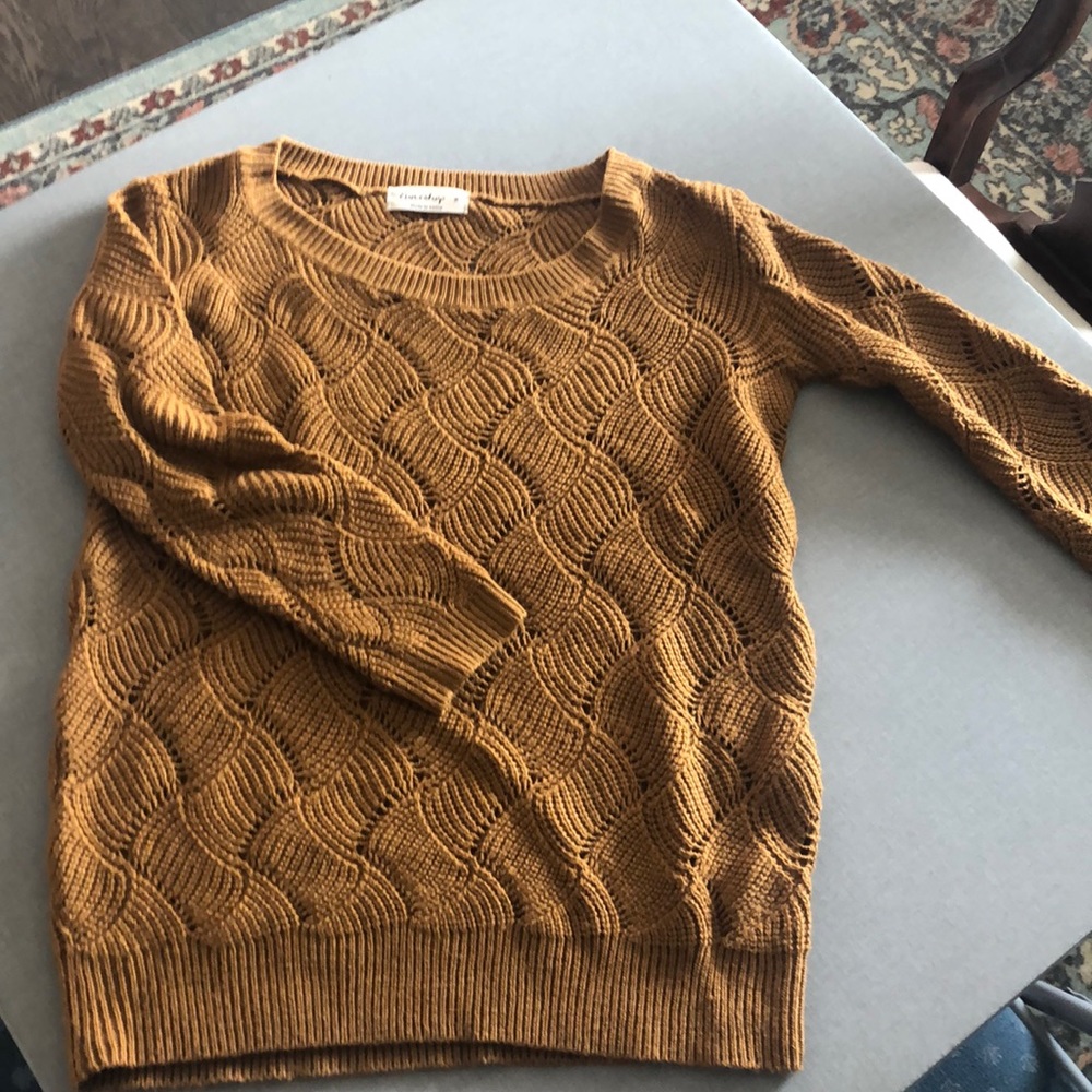 Open weave sweater